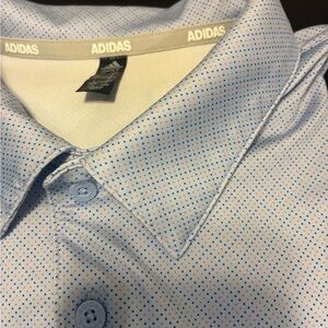 Adidas Men's Light Blue Dotted Shirt